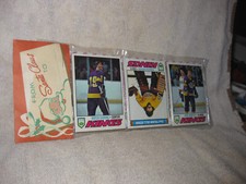 1977 Topps Holiday Hockey Rack Pack (Los Angeles Kings) NEW Rogie Vachon