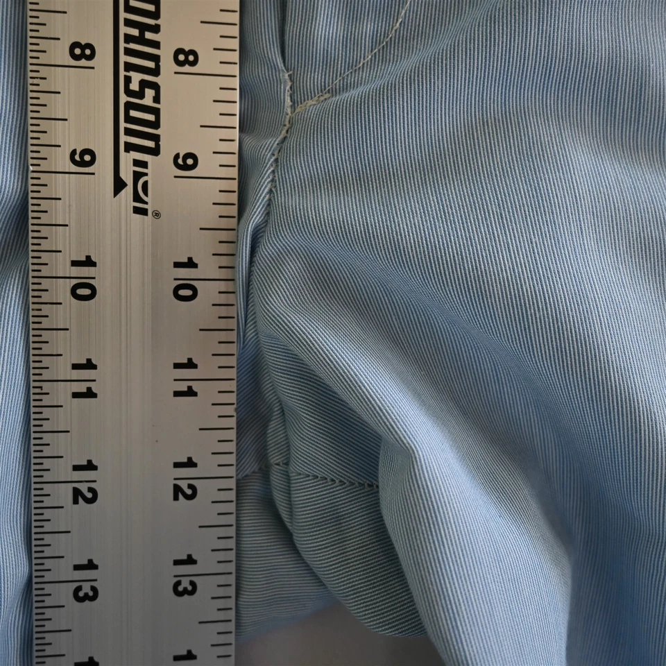 Calça Rockabilly Masculina Antiga 36x32 Azul Claro Bootcut Frente Plana Anos 80 - Imagem 3 de 4