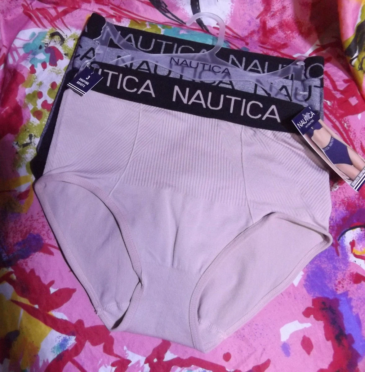 3 NEW NAUTICA INTIMATES NT4013 3PKC MF SEAMLESS SHAPING BRIEF