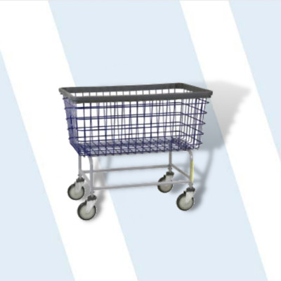 Mega Capacity ''Big Dog'' Laundry Cart, Gray Base, Blue Basket  (201GHB)