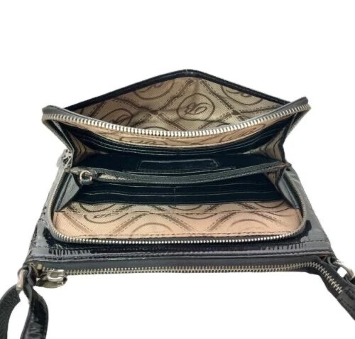 Bolso de Hombro Compacto Brighton Estampado Leopardo Guepardo Charol Genuino Foto 4 de 4