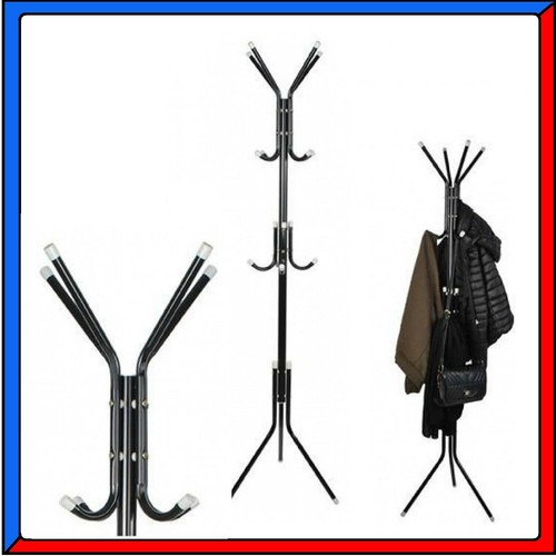 Appendiabiti Da Terra Nero Con Base In Marmo | Altezza 1.77m | Portaombrelli Incorporato - Foto 7