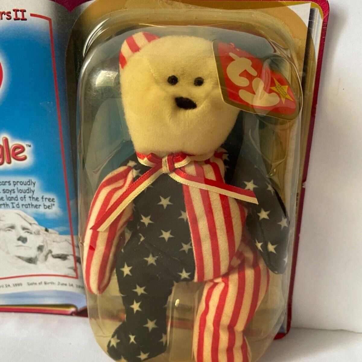 TY Beanie Baby RARE Spangle The Bear McDonalds 1999 International Bears II