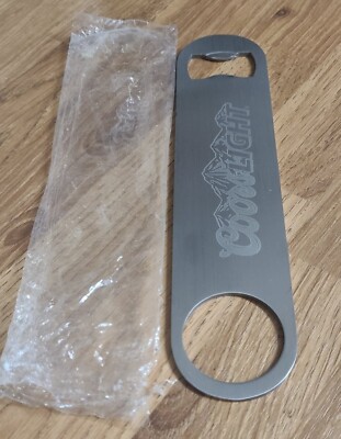 COORS LIGHT Flaschenöffner aus Edelstahl, nagelneu in Verpackung.