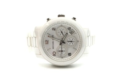 Michael Kors Ladies MK5161 Sport Chronograph White Ceramic Bracelet Watch  $450