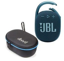 JBL Clip 4 Bluetooth Speaker and divvi Case Kit - Blue