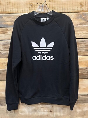 Adidas Originals Men's Trefoil Crew Sweatshirt - Black/White (CW1235) SH(S67T)