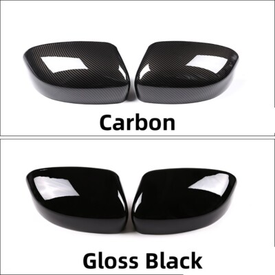 Gloss Black Rearview Car Door Mirror Cover Trim For Maserati Levante 2017 - 2022
