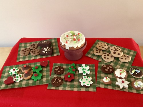 Xmas 1:6 Homemade Cake ~ Cake stand ~ Cookies~ Brownies Nice With Barbie, Byers - Picture 10 of 12