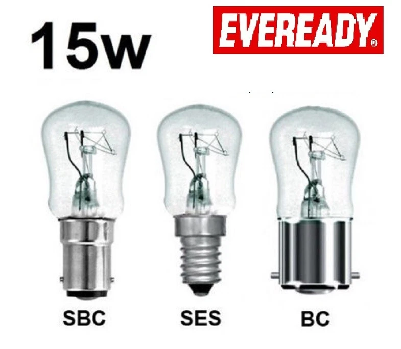 1/2/5/10 Universal Appliances Bulb 15w Pygmy E14 B22 B15 Eveready/Status/Cromp