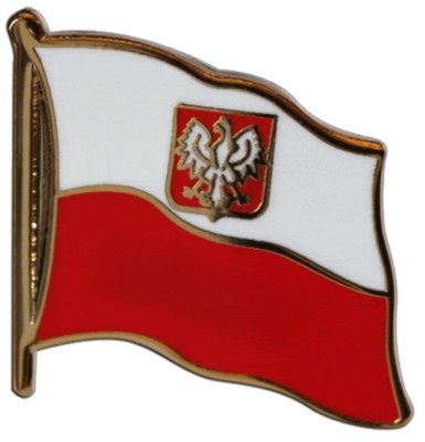 Polen mit Adler Flaggen Pin Fahnen Pins Fahnenpin Flaggenpin Anstecker