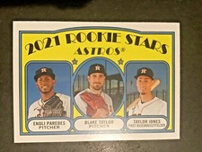 2021 Topps Heritage Paredes/Taylor/Jones Houston Astros 2021 Rookie Stars 