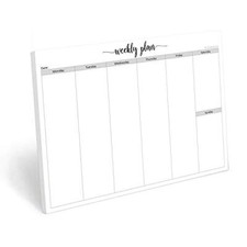 Weekly Planning Notepad - 50 Sheets 8.5" Letter Size 8.5" x 11" All 7 Days