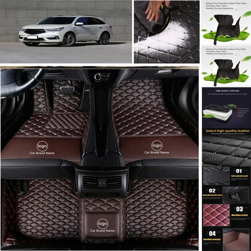 For Acura MDX RDX Car Floor Mats Cargo Liners Custom All Weather PU Leather Mats - Imagen 9 de 31
