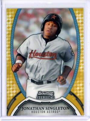 2011 Bowman Sterling Jonathan Singleton 10 Gold Refractor Prospect 25/50 Astros