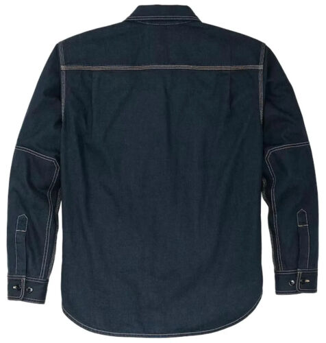 Filson Denim Work Shirt 20249478 Mid Wash Indigo Navy Dark Blue Jean Pre Washed - Picture 2 of 9