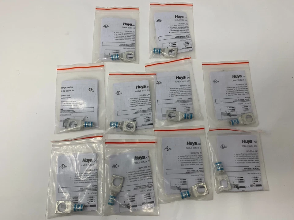 Grainger Huya 24C359 1-Hole Compression Copper Lug 6AWG 3/8" Stud Lot of 10 - Image 3 of 3