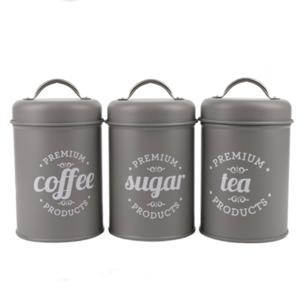 set of 3 tea coffee sugar