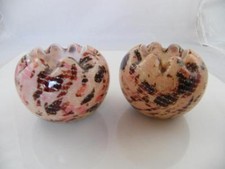 PAIR STEVENS AND WILLIAMS CASED BOWLS WITH SILVER FLECKING