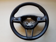 SKODA YETI 2013-2019 MULTIFUNCTION BLACK LEATHER STEERING WHEEL 5L0419091G 