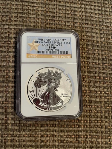 NGC 2013-W Silver Eagle Dollar S$1 REVERSE PF 69 West Point Eagle Set