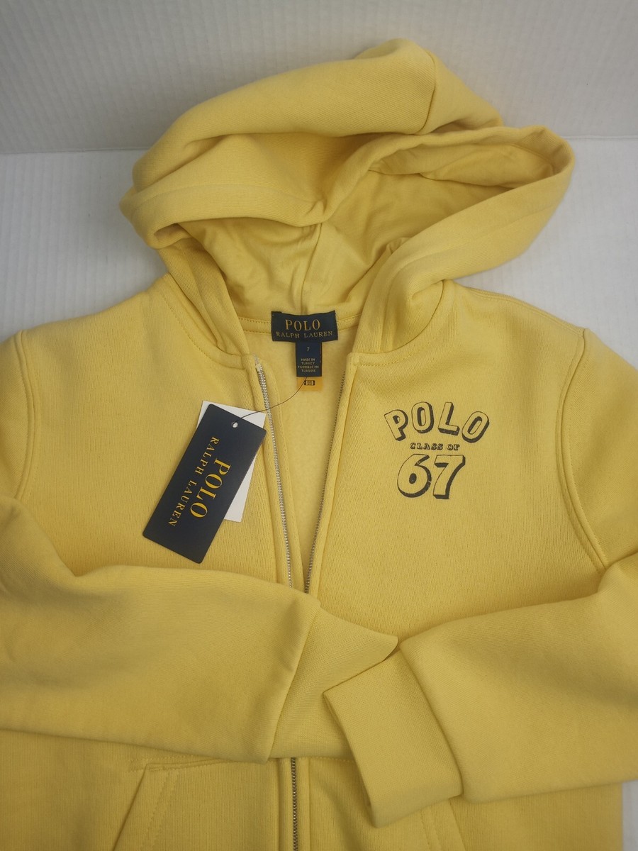 Polo Ralph Lauren Unisex Kids Yellow Full Zip Hooded Pocktes