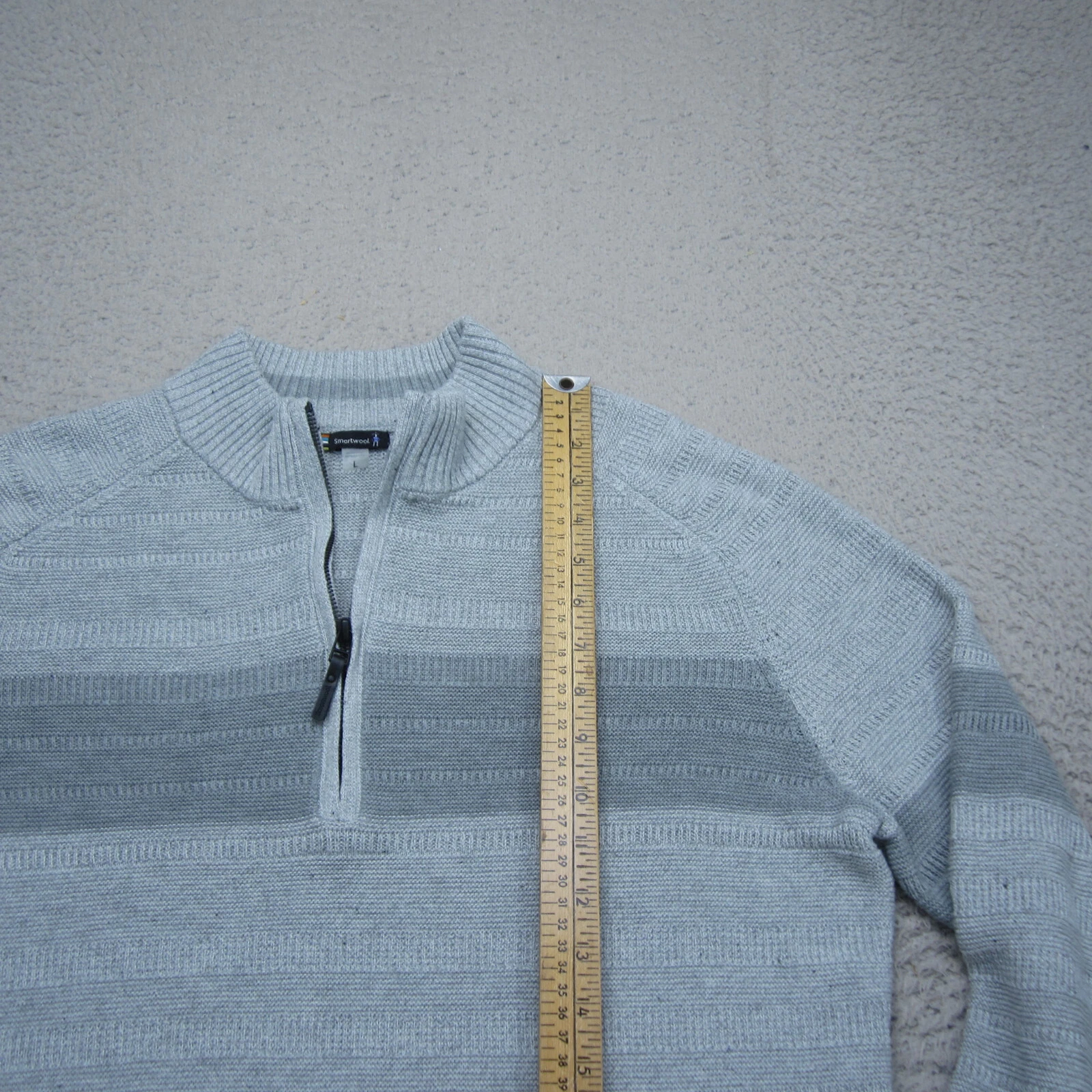 smartwool ripple ridge 1/4 zip wool thermal casual preppy sweater