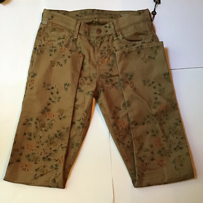 Citizen Of Humanity Mandy Jeans High Waist Retro Slim Roll Up Floral Size 26