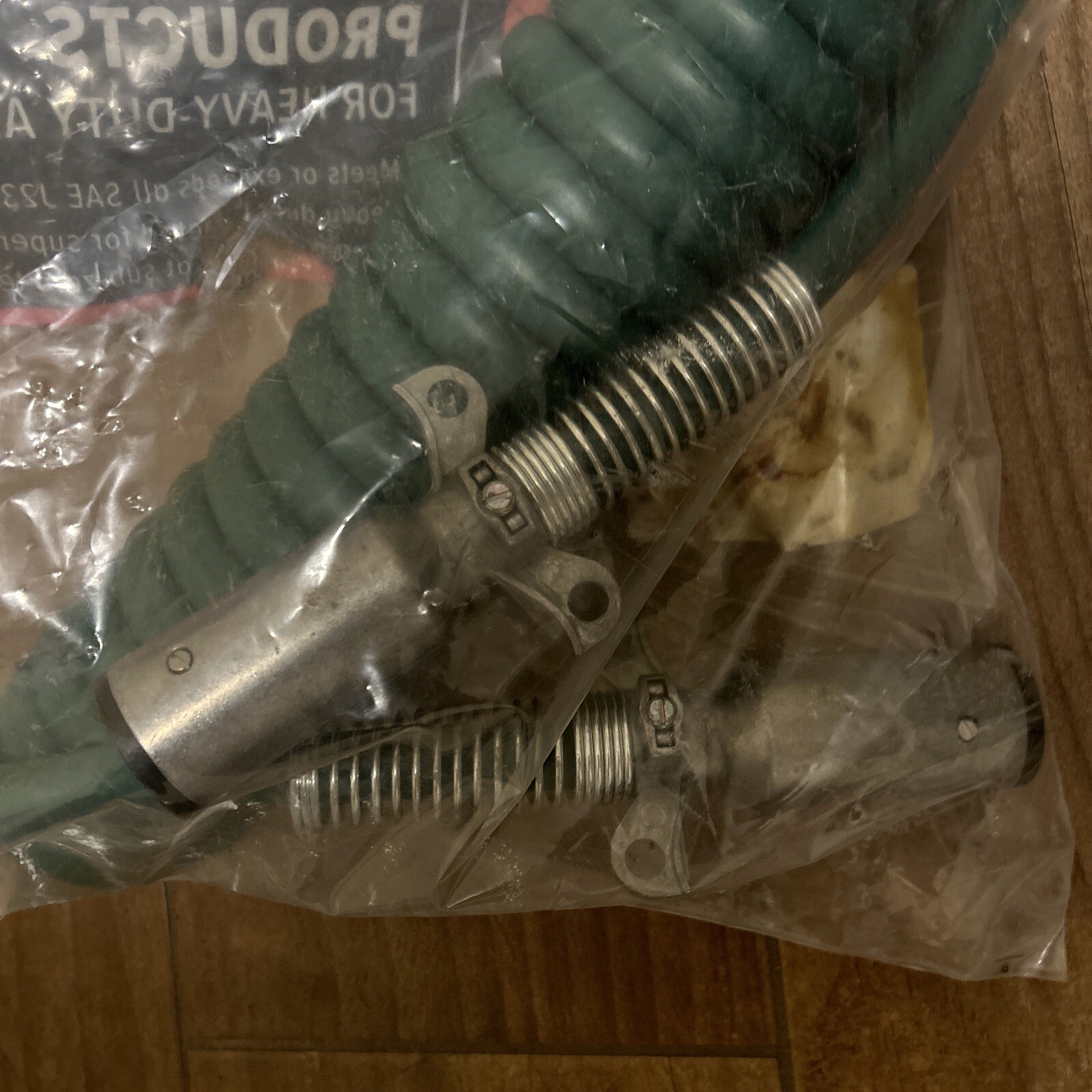 OTR FleetPride OTRA155CE 15' 7 Way ABS Coiled Cable Green 414217180