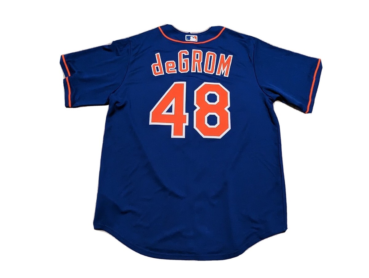 Nike MLB New York Mets Jacob deGrom #48 Stitched Royal Blue