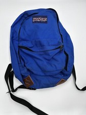 Vintage Jan Sports Blue Backpack Good Condition Leather Accents
