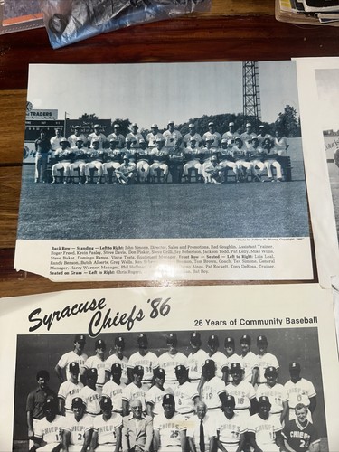 Rare Vintage 7 Syracuse Chiefs Team Photos 1 Magnet 1980, 1982, 1983, 1986 1995 - Picture 2 of 13