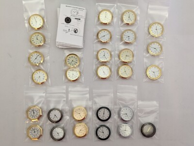 NOS MINI QUARTZ BATTERY CLOCK 1 7/16'' MINIATURE FIT UP SEVERAL STYLES