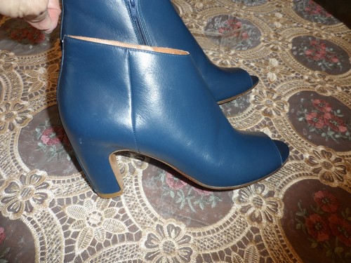 Maison Martin Margiela Light Blue Leather Ankle Boots Size 38B - Picture 9 of 16