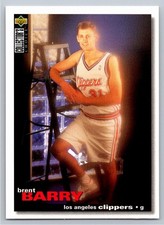 c 1995-96 Collector's Choice #299 Brent Barry Los Angeles Clippers Rookie Card