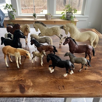 Lot Of 13 Breyer Horses!Black Leopard  Brown.Vintage. Buy The Lot!