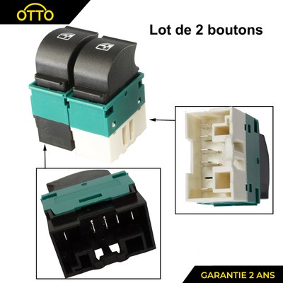 Lot De 2 Boutons Lève-Vitre Avant Gauche Pour Fiat Doblò, Lancia Musa - Réf. 735417033