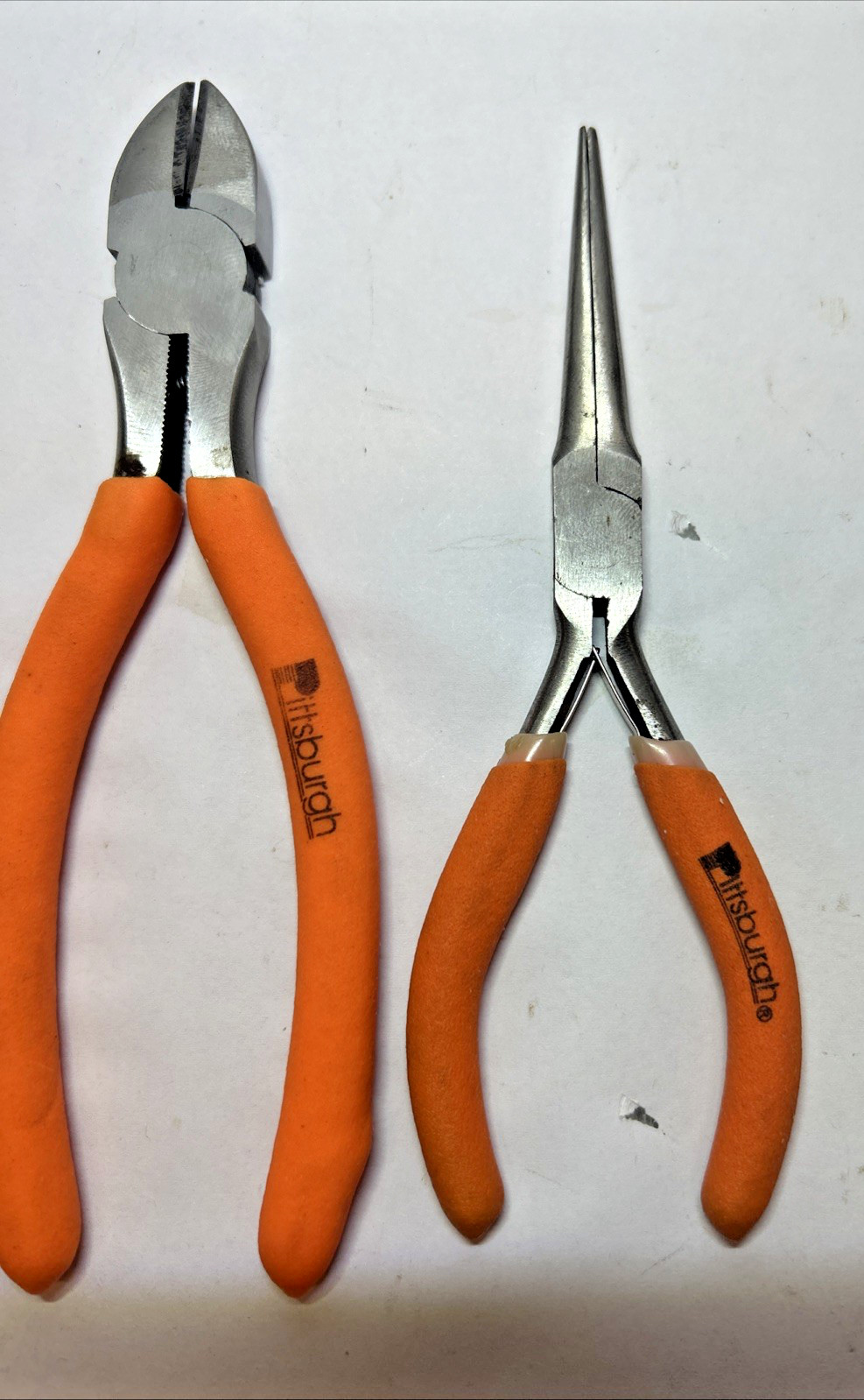 PITTSBURGH 5 pc Various Plier Set Carbon Steel Linesman Long Nose Cutter