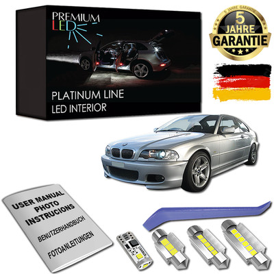 LED Innenraumbeleuchtung Premium Set für BMW E46 Limo Coupe 14x LED CANBUS Weiß
