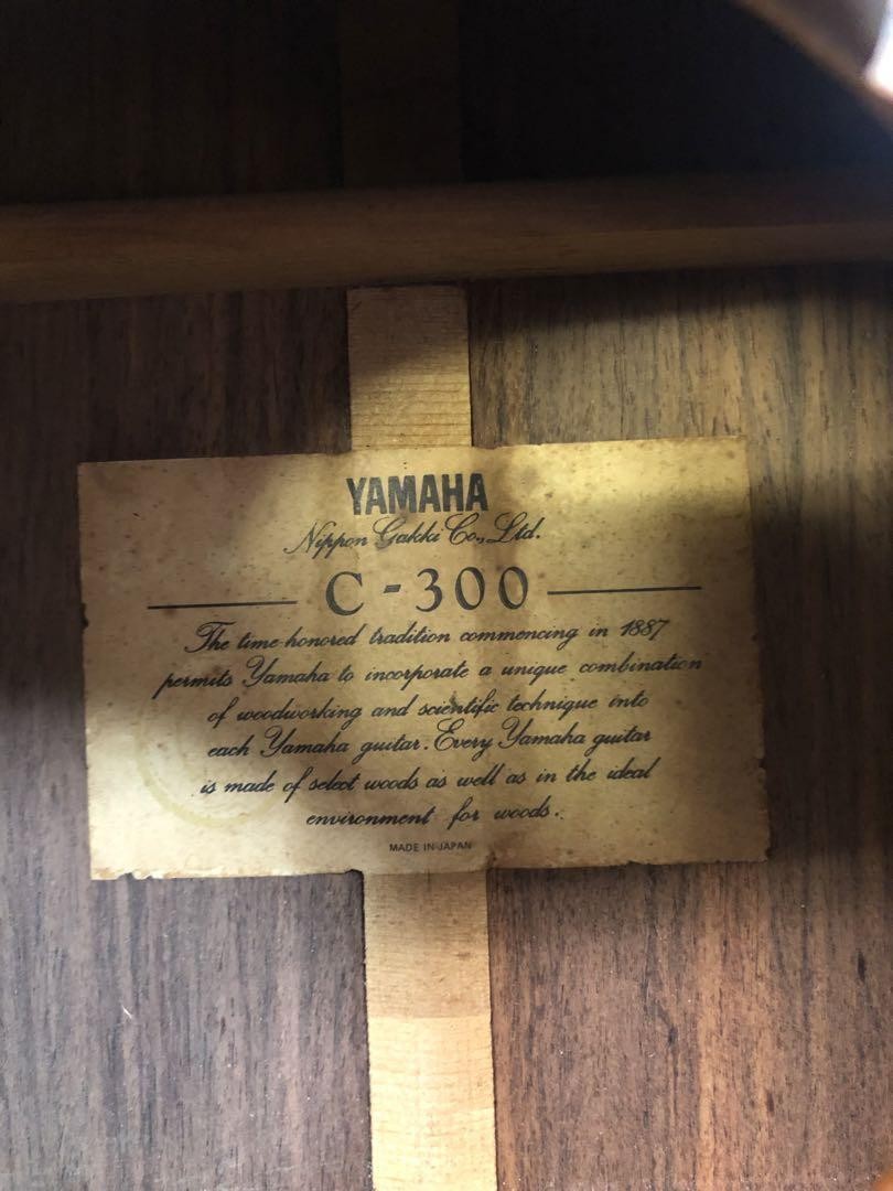Classical Acoustic Guitar Yamaha C-300 Natural Nippon Gakki Made