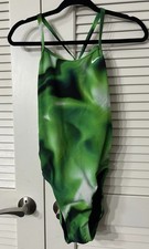 Nike Women's Green One Piece Regular Size 8 Swimming Sport Swimwear