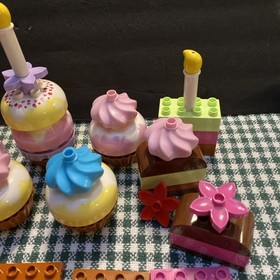 LEGO DUPLO 6785 Creative Cakes dessert set, 100% complete w EXTRA Cupcake Flower