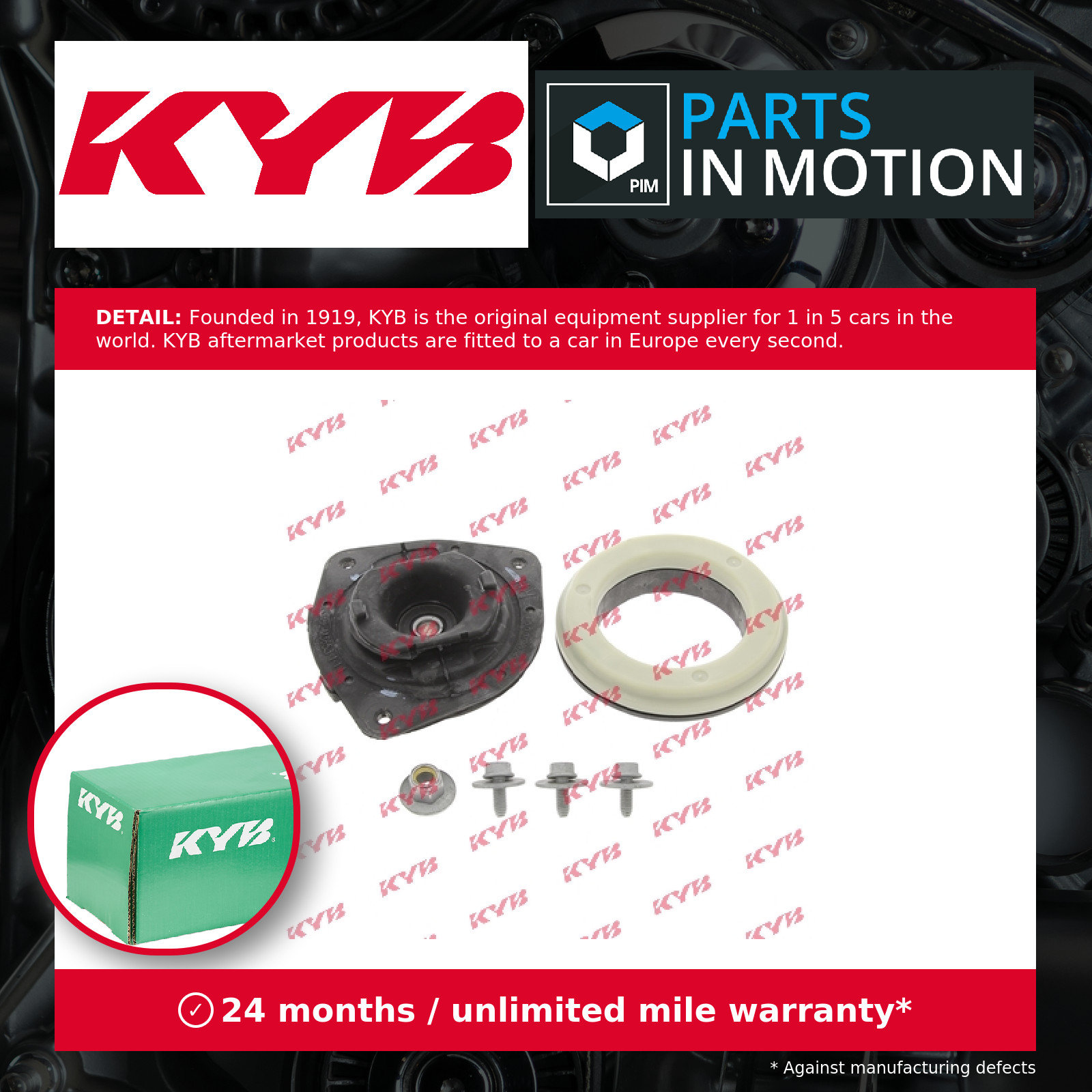 Top Strut Mounting Front Right SM2803 KYB 54320JD00B 54325ED02A 54325JE20C New