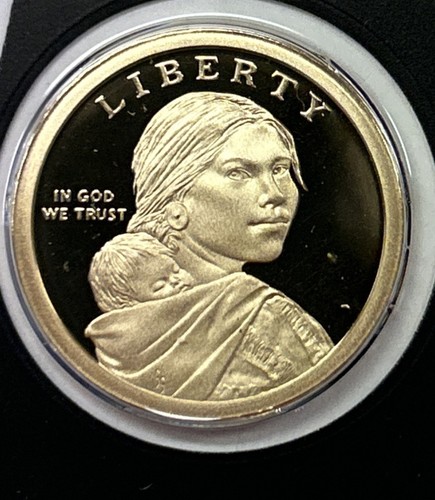 2007 S Proof Sacagawea Natve Amercan Dollar 25 Con N Plastc Tube - Foto 3