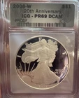 AMERICAN SILVER EAGLE 2006 W PROOF ICG PR-69 DCAM - 20TH ANNIVERSARY.