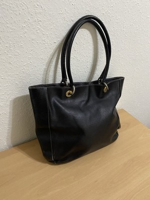 Vintage Jil Sander Black Leather Tote Bag Made in Italy