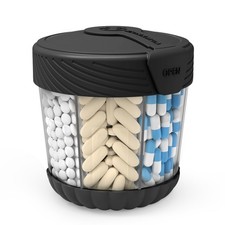 Large Pill Dispenser, Portable Pill Bottle Organizer for 7 Various Vitamins, Ant