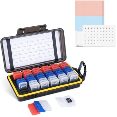 Micro SD Kartenhalter 54 Stück bunt Schutzbox Speicherkarten Aufbewahrung Etui