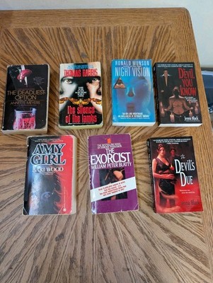 LOT OF 7 PAPERBACKS FROM HELL VINTAGE HORROR 1970's & 1980's OOP