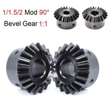 Bevel Gear 1/1.5/2 Mod 16-30 Teeth 1:1 Transmission Gears Bevel Teeth 90 Steel